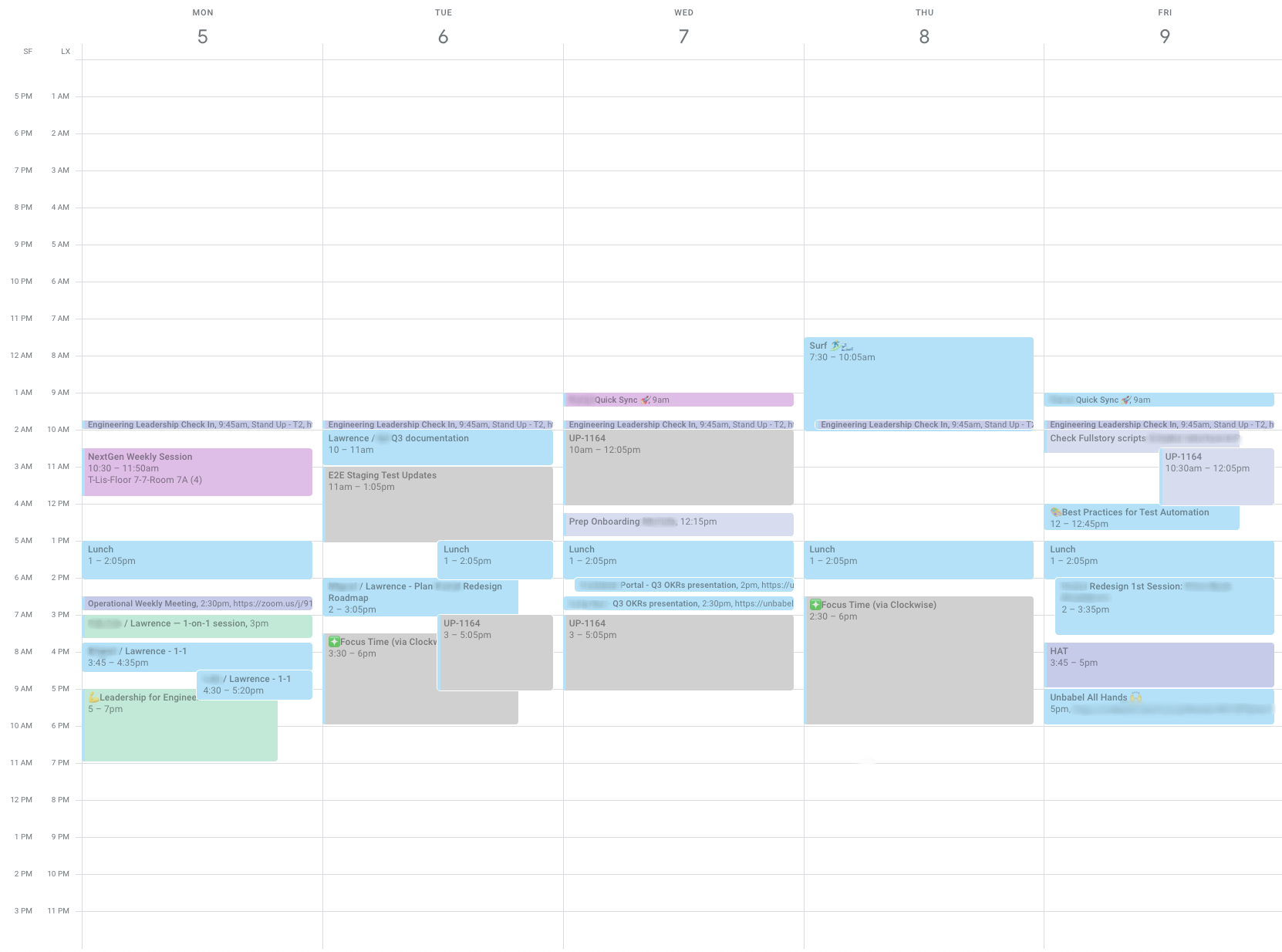 A screenshot of a calendar in July 2021.