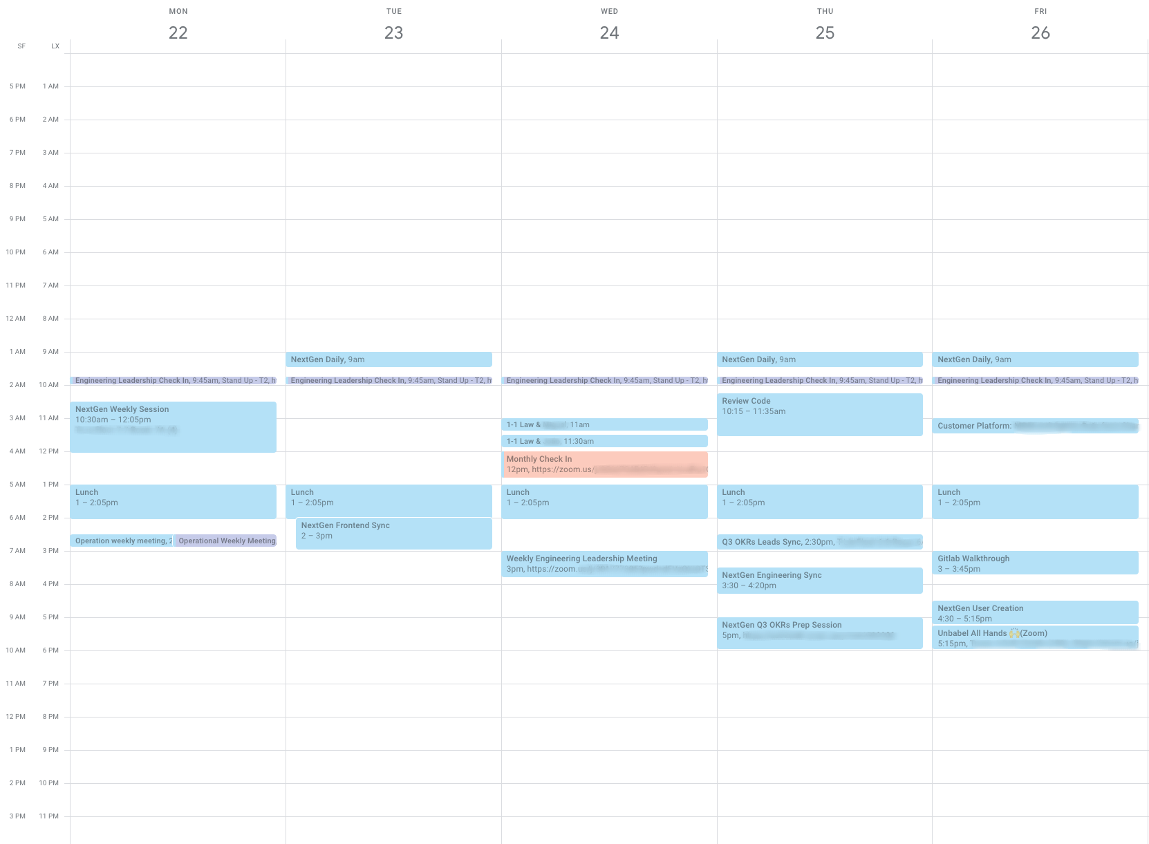 A screenshot of a calendar in June 2020.